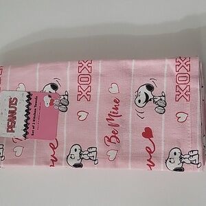 Peanuts 2 Pk Be Mine Snoopy Kitchen Towels